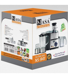 آبمیوه گیری سه کاره ناسا الکتریک مدل ns-941 اصلی با 18 ماه گارانتی